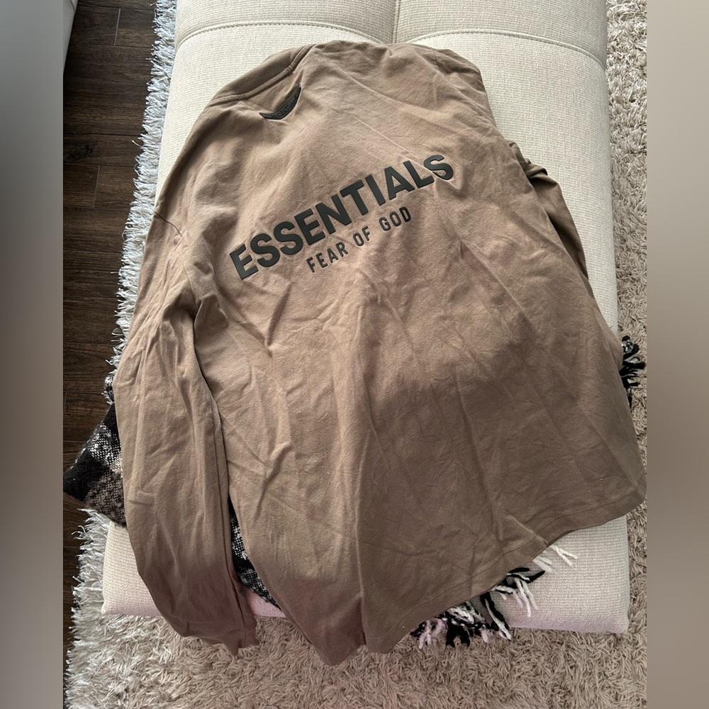 Essentials Fear of God Brown Long Sleeve Shirt
